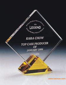 广州水晶奖牌厂家 专业打造服务奖牌与形象创意水晶奖牌